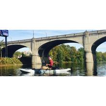 BKC UH-RA220 11 Foot 6 Angler Sit On Top Fishing Kayak (2pc Paddles, Seat & Rudder)-Kayak Shops
